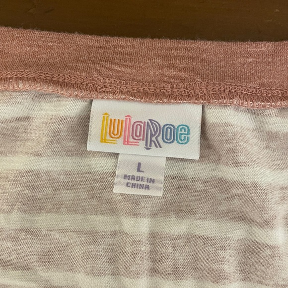 LuLaRoe Striped V-Neck Top - Picture 2 of 2